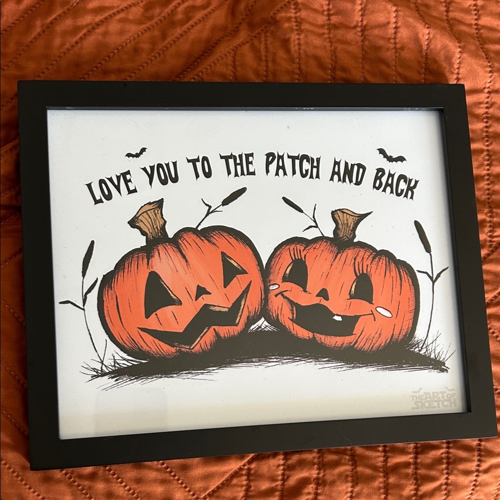 Halloween Pumpkin Wall Art 8x10 fram